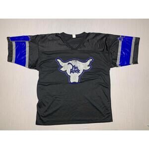 Vintage WWF The Rock Bull Logo Electrifying Football Jersey Shirt Mens 2XL P59